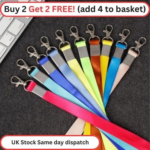 Plain lanyard neck strap metal - neck,