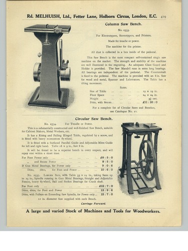 1913 paper treadle - ad, foot