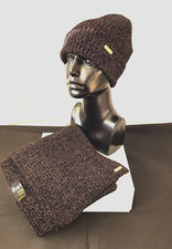 Barbour Intl. Estoril Beanie & Scarf Gift Set Black/Gold. One Size Boxed/ UNWORN
