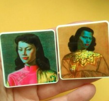 Retro Dolls House Lundby Size Pictures Tretchikoff Miniature Vintage Kitsch 