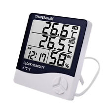 LCD Digital Thermometer Hygrometer Indoor Outdoor Weather Station Clock HTC-2 UK