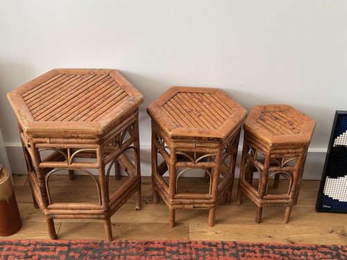 Boho bamboo rattan - bamboo, staggered