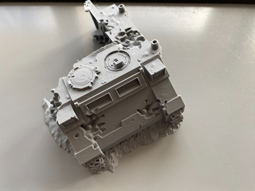 Printed sci tank wreck - 3d, sci-fi
