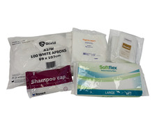 Disposable Medical Hygiene Supplies Kit Wipes Aprons Cap - D10 O894