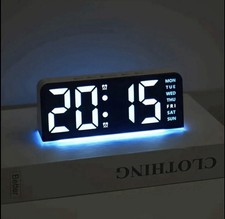 Amandir Digital Alarm Clocks Bedside, Large LED Temperature Date Display