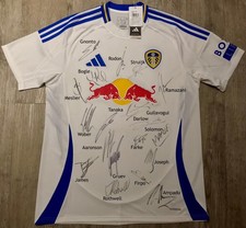 Leeds United 2025 Championship Winners Squad + Daniel Farke Signed Shirt w/ COA