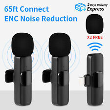Mini Wireless Lavalier Microphone Mic Phone For iPhone Type C Recording Vlog UK