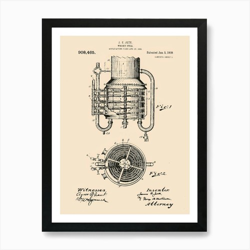 Whiskey still patent - whiskey,