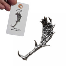 Fallow Deer Antler Pin Badge