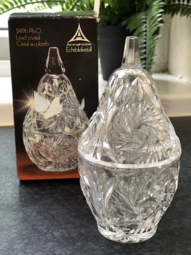 Vintage lead crystal pear - vintage,