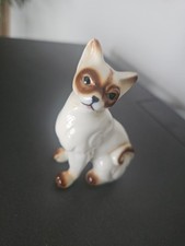 Vintage porcelain siamese cat - vintage,