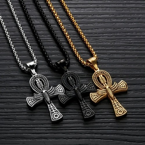 Antique ankh cross pendant - ankh,