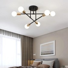 6 Way Sputnik Ceiling Light Chandeliers Gold Industrial Fitting Living Room E27