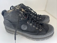 Men’s Sneakers Travel Fox Black Canvas Lace Up Sz 9