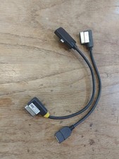 Audi iPhone Lightning USB Cable Lead Set Music Interface AMI MMi 3G+GENUINE Used