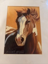 Art Print, Horses, Corrina Johnson, signed 10' X 8" , print western