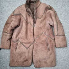 Vintage Womens UK14 Wallace Sacks Real Sheepskin Coat Jacket Made In England