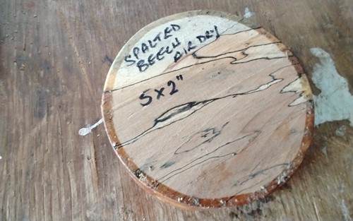Spalted beech bowl blank - spalted, wood