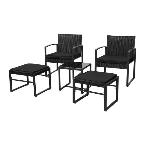 Piece black rattan - 5, garden