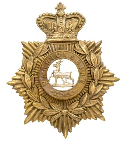 Helmet plate warwickshire - helmet,