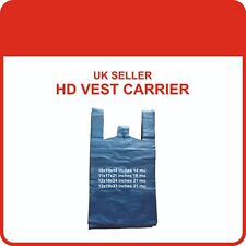 Plastic carry bags blue white all sizes supermarkets shops