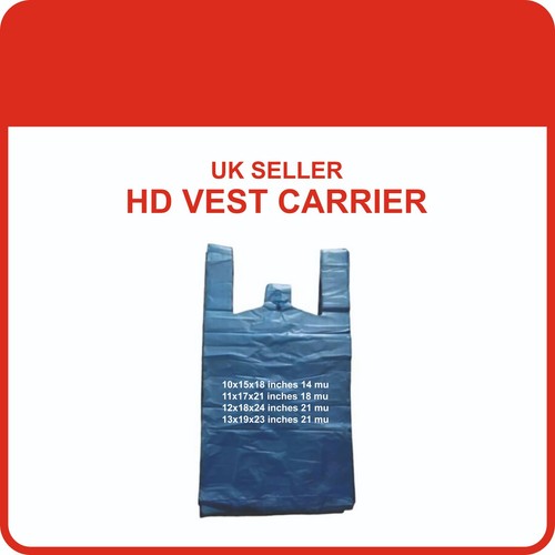 Plastic carry bags blue white