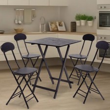 Folding Dining Table Chair Set Chair In/Outdoor Coffee Office Home Space Saver