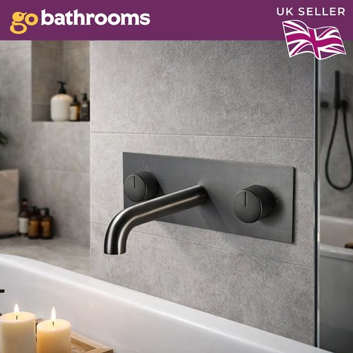Gunmetal bathroom wall mounted - gunmetal,
