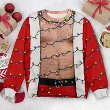 Funny Hairy Chest Santa