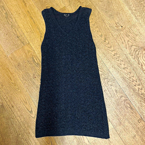 Agnès black wool - b., cable