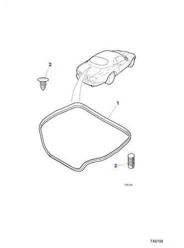 Jaguar trunk aperture seal - trunk, xk8