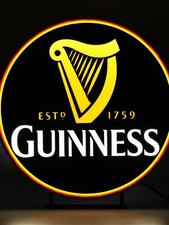 Guinness LED Light Up Sign Beer Bar Pub Wall Decor Man Cave Garage Display