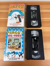 BBC Pingu Big Video + The Photographer VHS Tapes - Children's Vintage Penguin TV