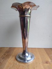 Vintage  Stanqual silver plated vase 22cm tall.