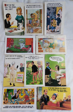 10 saucy vintage postcards. 