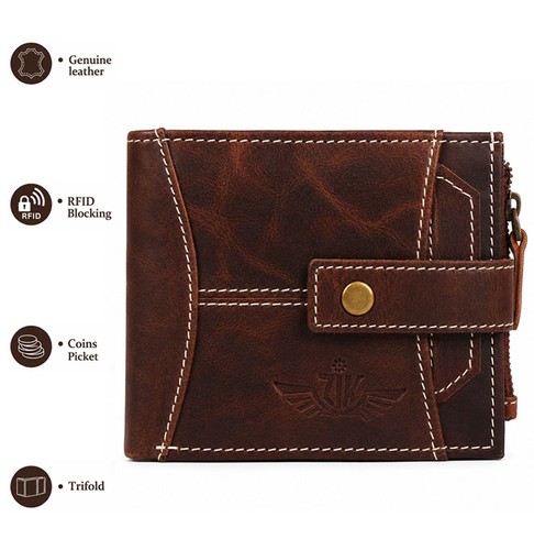 Unisex genuine leather wallet - unisex,