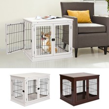 Wooden Dog Crate End Table Pet