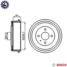 2x BRAKE DRUM 0 986 477 012