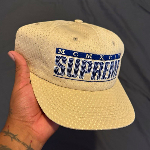 Supreme beige snapback hat - snapback, cap