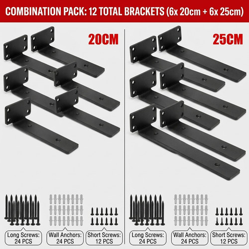 Pack floating shelf brackets - pack,