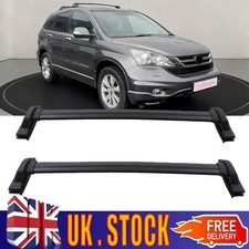 BLACK ROOF CROSS BARS FULL LENGTH TOP MOUNT LUGGAGE RACK FOR HONDA CRV MK3 07-12
