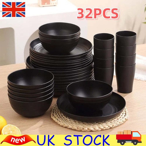 32pcs set black - 32pcs/set, dinnerware