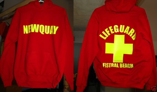 Red newquay lifeguard - lifeguard, hoodies