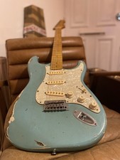 Barrington Relics Custom Fender Stratocaster In Daphne Blue, Nitrocelluse Paint