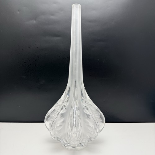 Lalique frosted claude vase - claude,