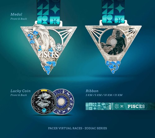 Pacer medal finisher - finisher, zodiac