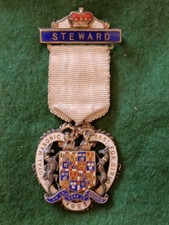 Royal Masonic Institute for Girls Silver Enamel Steward Jewel 1923  Medal 21.96g