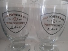 John Power & Son Whiskey Glasses. Vintage Whiskey Glasses Irish Distillery.