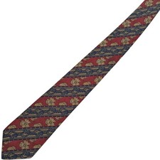 Christian Dior Tie Blue Red 3"