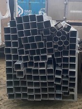 New metal galvanised square closed post gate posts 2meters long 